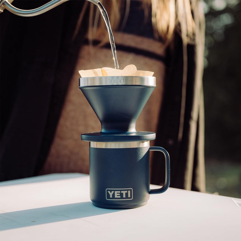 YETI كوب رامبلر سعة 10 أونص مزود بطبقة خزفية، قابل للتكديس، معزول بالفراغ، من الفولاذ المقاوم للصدأ مع غطاء مغناطيسي، أزرق - Image 5